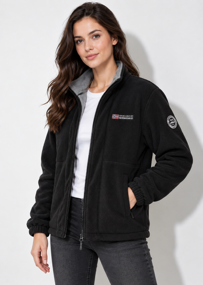 Women's High Collar Jacket | Warm Outdoor Casual Jacket | Soft Winter Layer | Steven & Levon