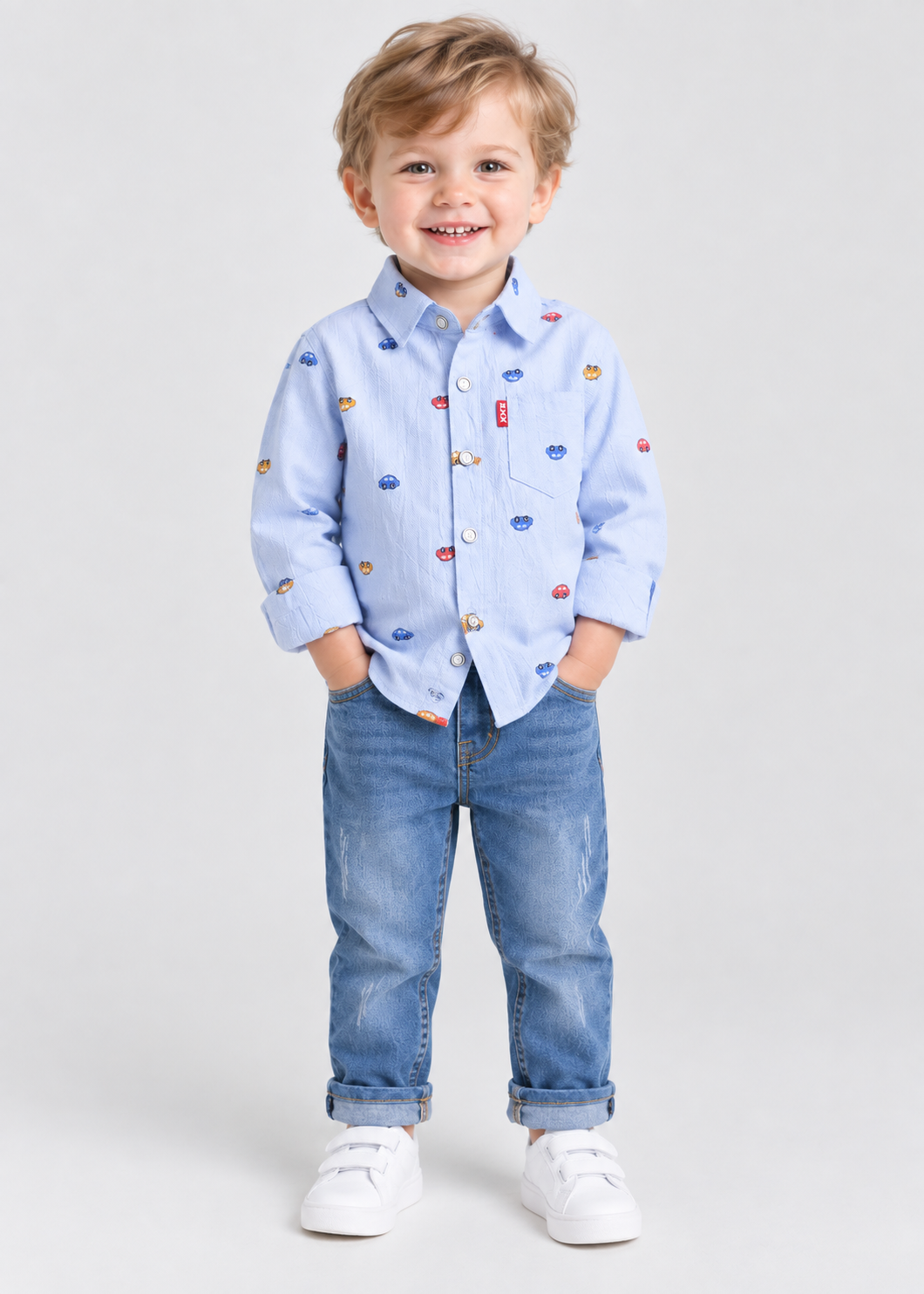 Bento | Toddler Boys Outfit Set | Cotton Shirt & Pants | 12 months-6 years | Spring & Autumn | Steven & Levon