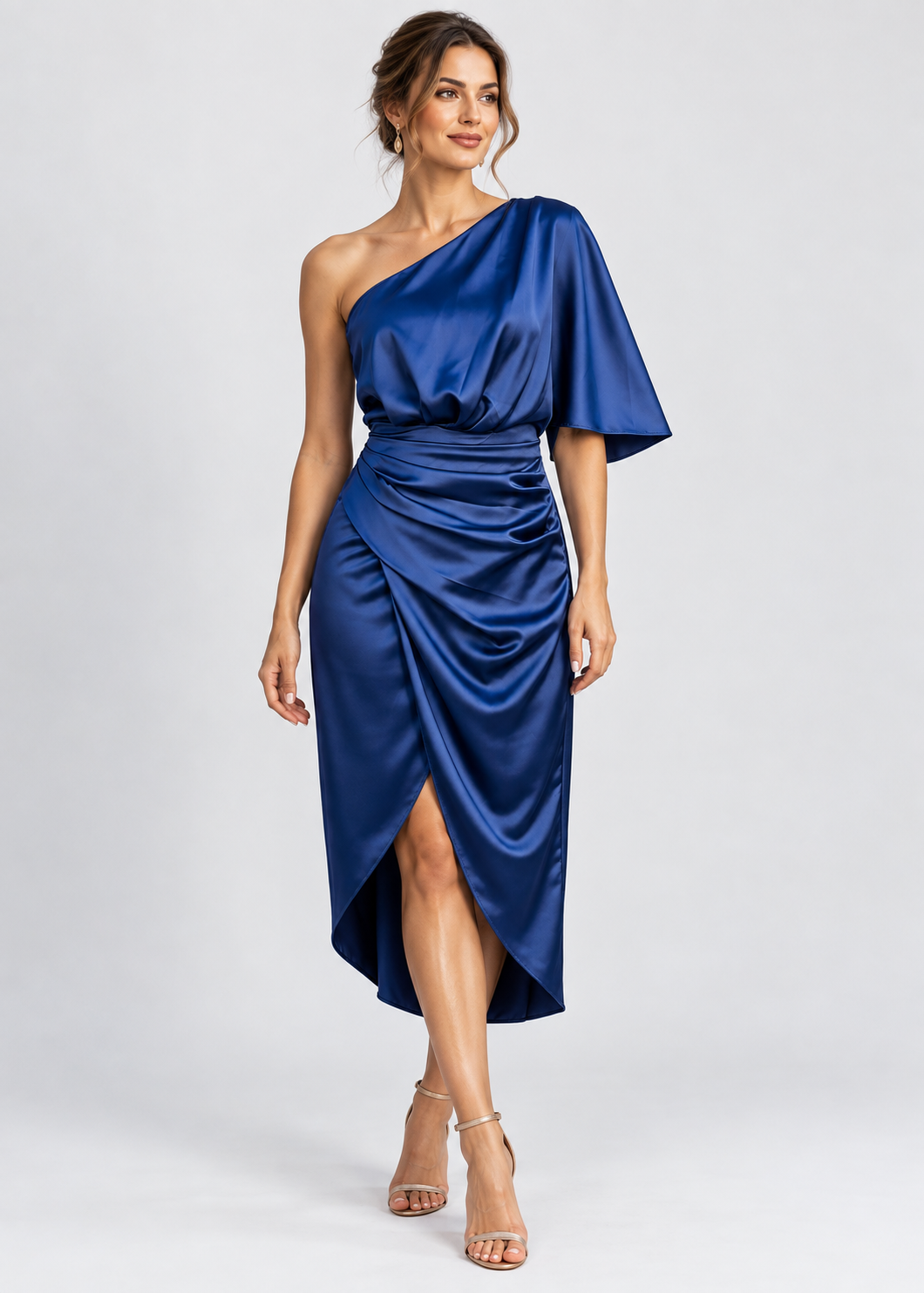 Asymmetrical Off Shoulder Dress | Women | Elegant Fit | Modern Style | Party Wear | Steven & Levon