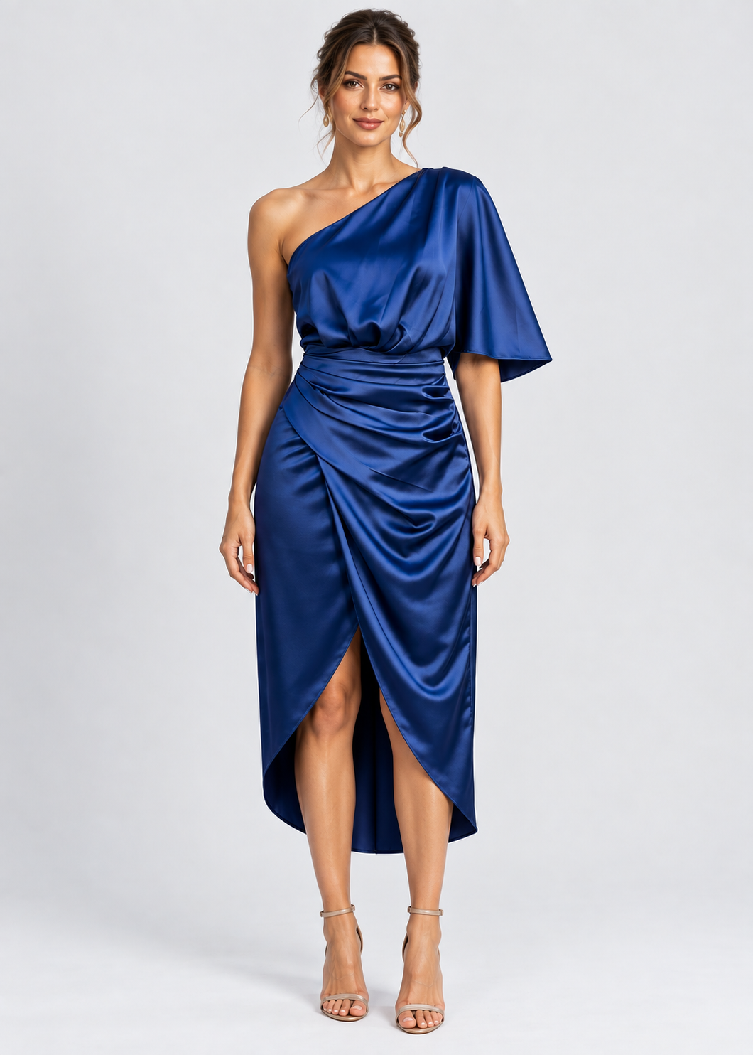 Asymmetrical Off Shoulder Dress | Women | Elegant Fit | Modern Style | Party Wear | Steven & Levon