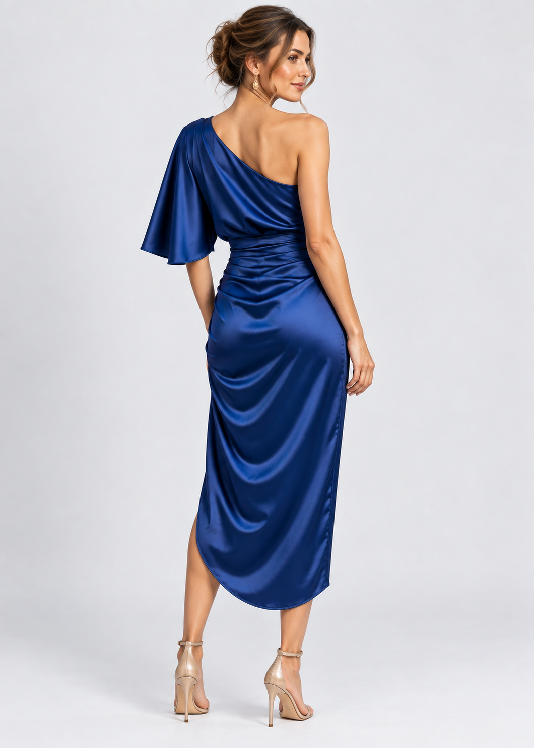 Asymmetrical Off Shoulder Dress | Women | Elegant Fit | Modern Style | Party Wear | Steven & Levon