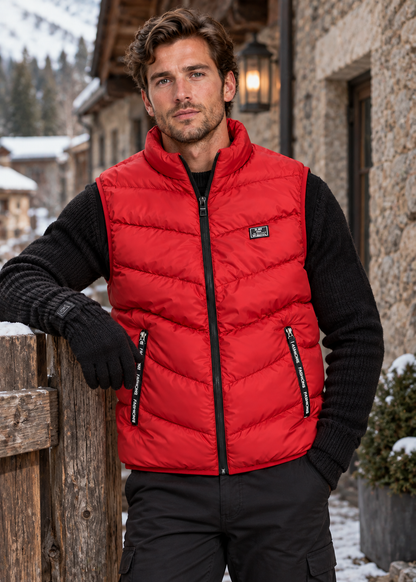 Men's Quilted Padded Gilet | Zip Closure | Lightweight Insulated Bodywarmer | Steven & Levon
