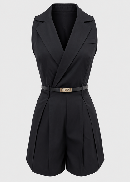 Elegant Fitted Jumpsuit | Women | Belted Tailored Fit | Occasion Wear | Steven & Levon