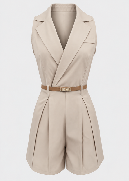 Elegant Fitted Jumpsuit | Women | Belted Tailored Fit | Occasion Wear | Steven & Levon