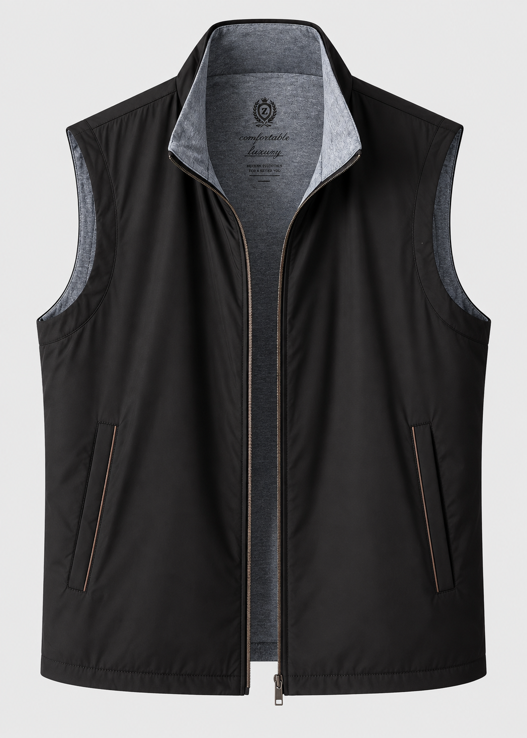 Men's Lightweight Zip-Up Bodywarmer | Quilted Gilet | Insulated Sleeveless Vest | Steven & Levon