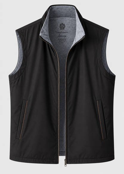 Men's Lightweight Zip-Up Bodywarmer | Quilted Gilet | Insulated Sleeveless Vest | Steven & Levon