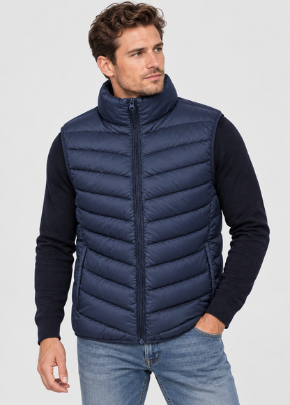 Men's Quilted Gilet Vest | Lightweight | Zip Front | Insulated | Smart Casual Outerwear | Steven & Levon