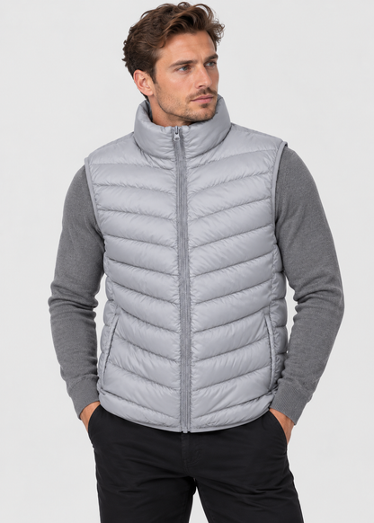 Men's Quilted Gilet Vest | Lightweight | Zip Front | Insulated | Smart Casual Outerwear | Steven & Levon