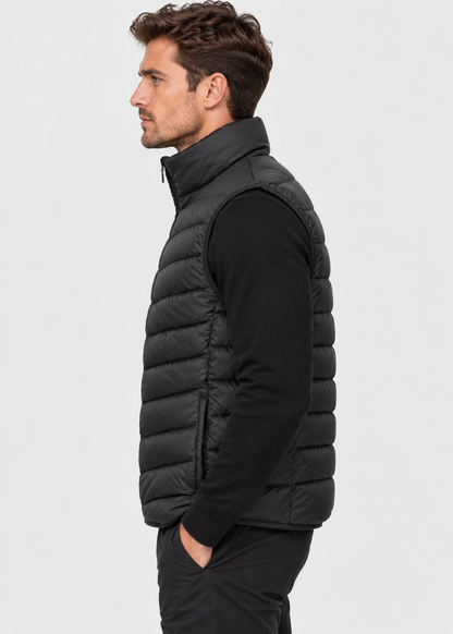 Men's Quilted Gilet Vest | Lightweight | Zip Front | Insulated | Smart Casual Outerwear | Steven & Levon