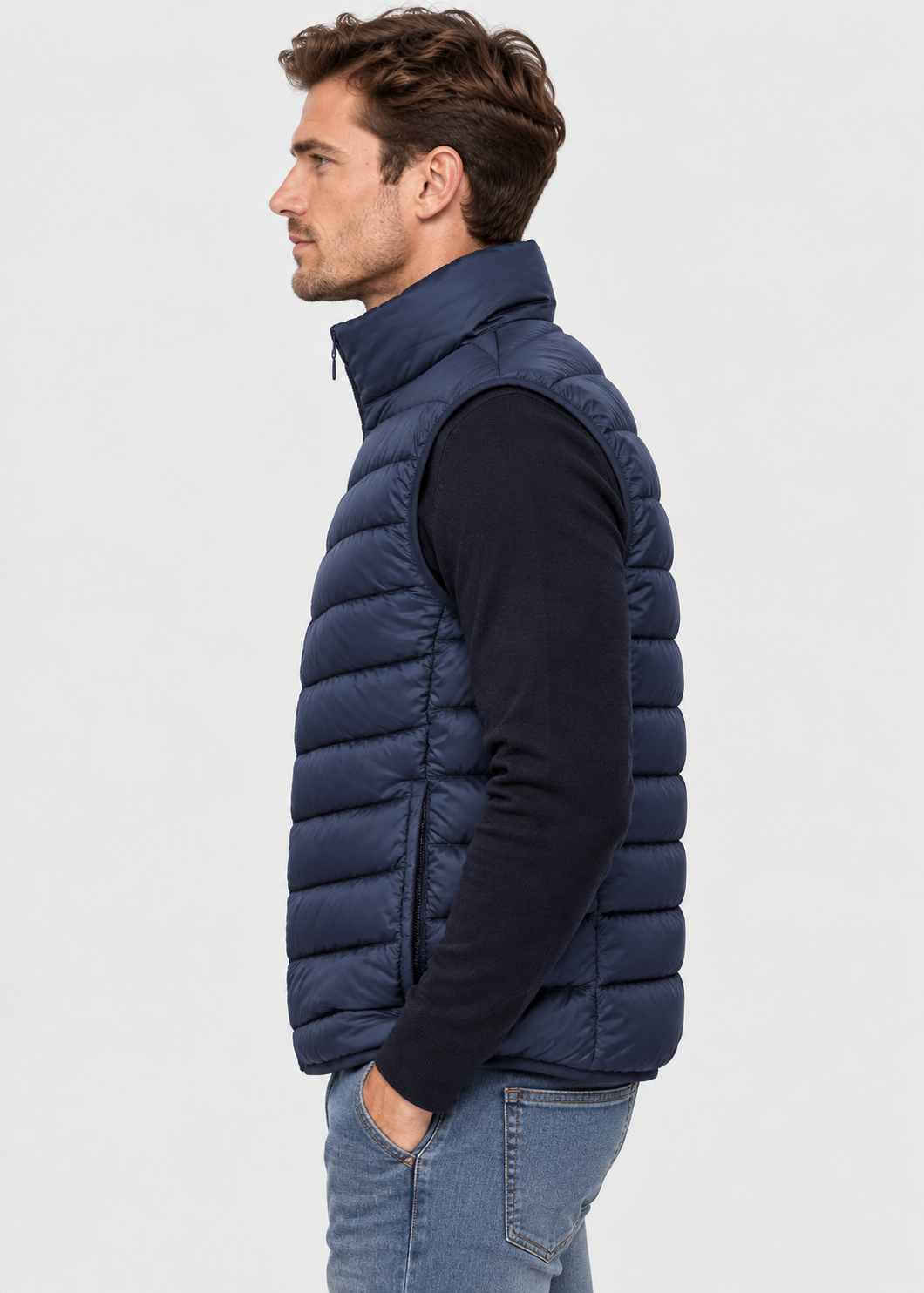 Men's Quilted Gilet Vest | Lightweight | Zip Front | Insulated | Smart Casual Outerwear | Steven & Levon
