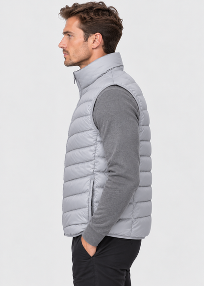 Men's Quilted Gilet Vest | Lightweight | Zip Front | Insulated | Smart Casual Outerwear | Steven & Levon
