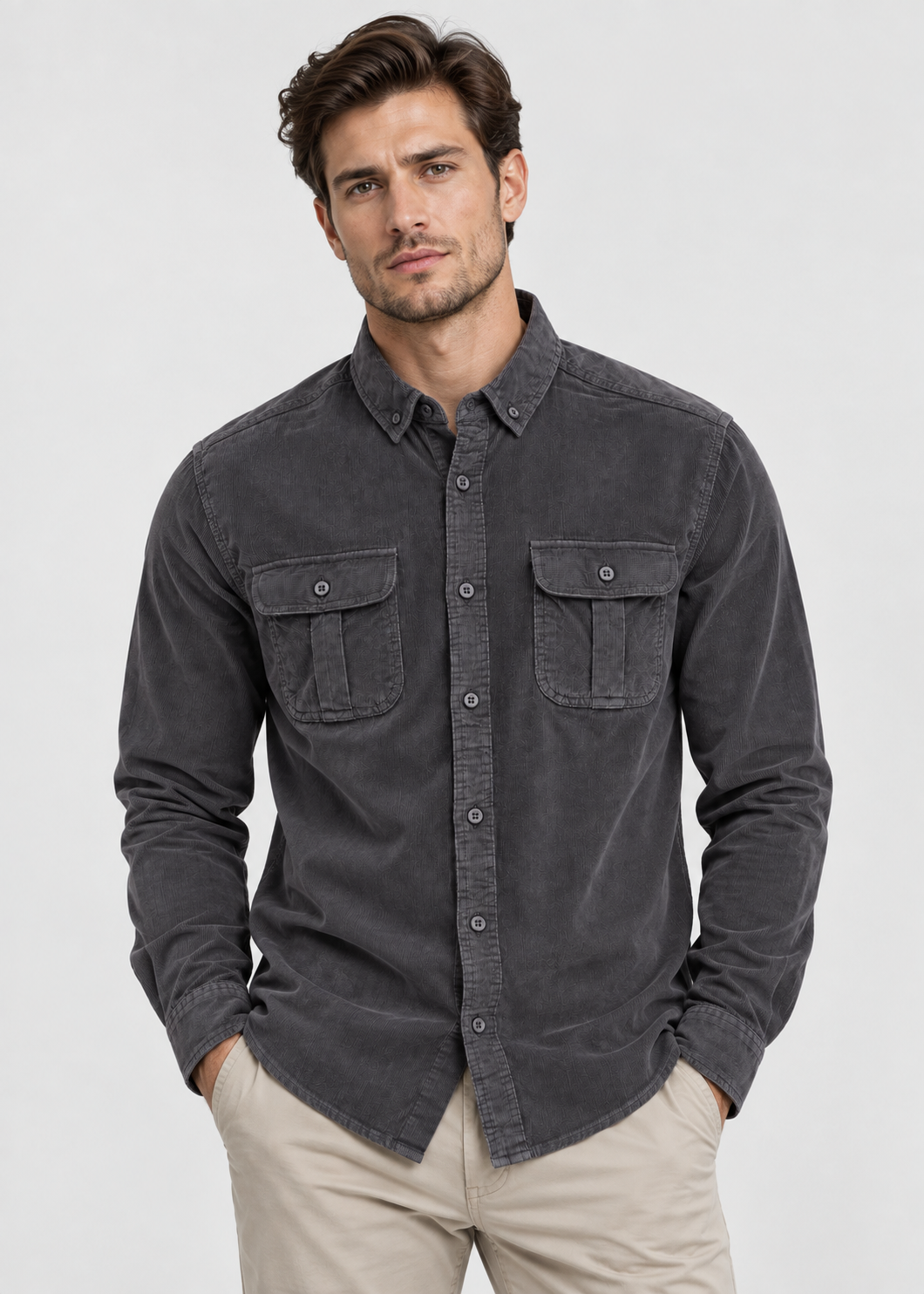 Men’s Stylish Shirt | Men | Button-Up Long Sleeve Shirt | Smart Casual Everyday Wear | Steven & Levon