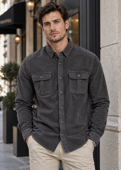Men’s Stylish Shirt | Men | Button-Up Long Sleeve Shirt | Smart Casual Everyday Wear | Steven & Levon