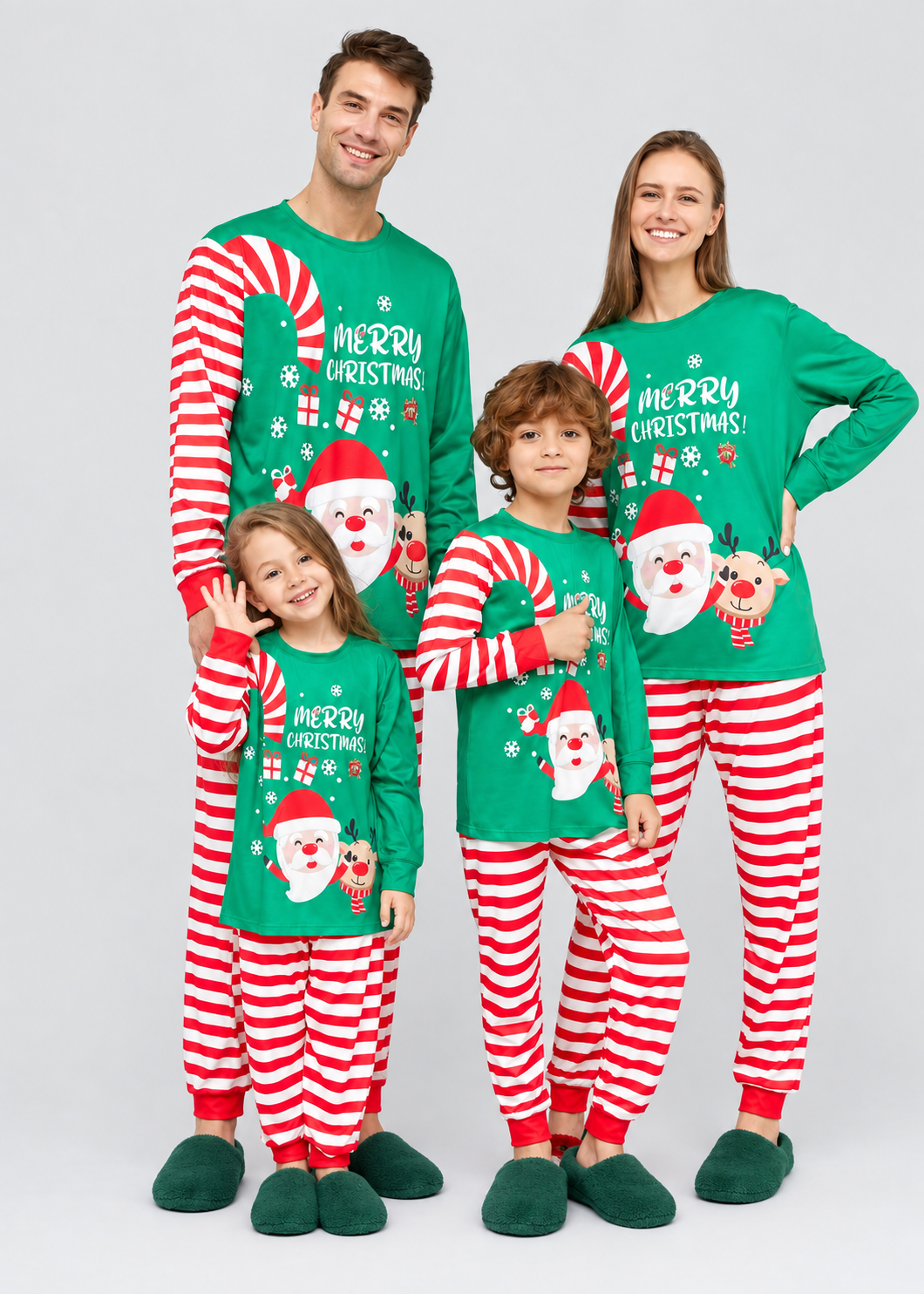 Christmas Print Sleepwear | Cotton Blend Family Pajamas Set with Pet Sizes | Steven & Levon