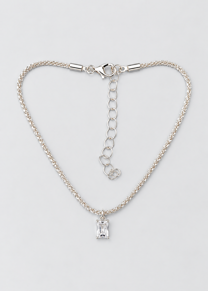 Women's Two Pieces Anklet | Silver Tone | Layered Design | Adjustable Ankle Bracelet | Steven & Levon