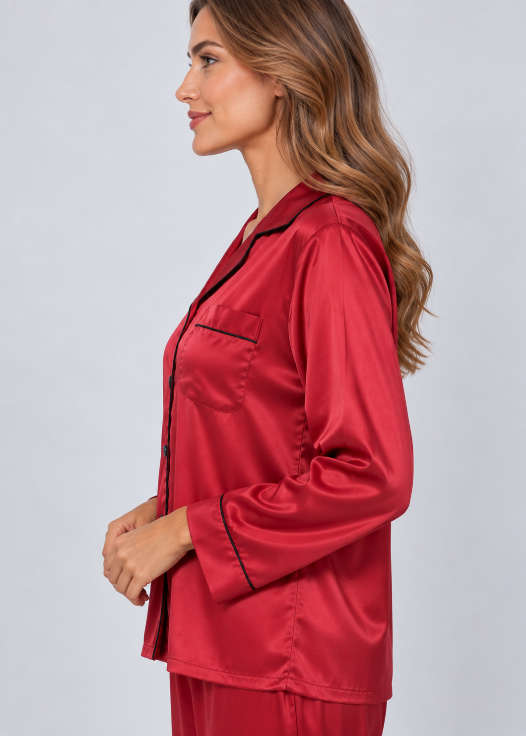 Stylish Pajama Set | Women's Sleepwear | Polyester Fabric | Long Sleeve Loungewear | Steven & Levon