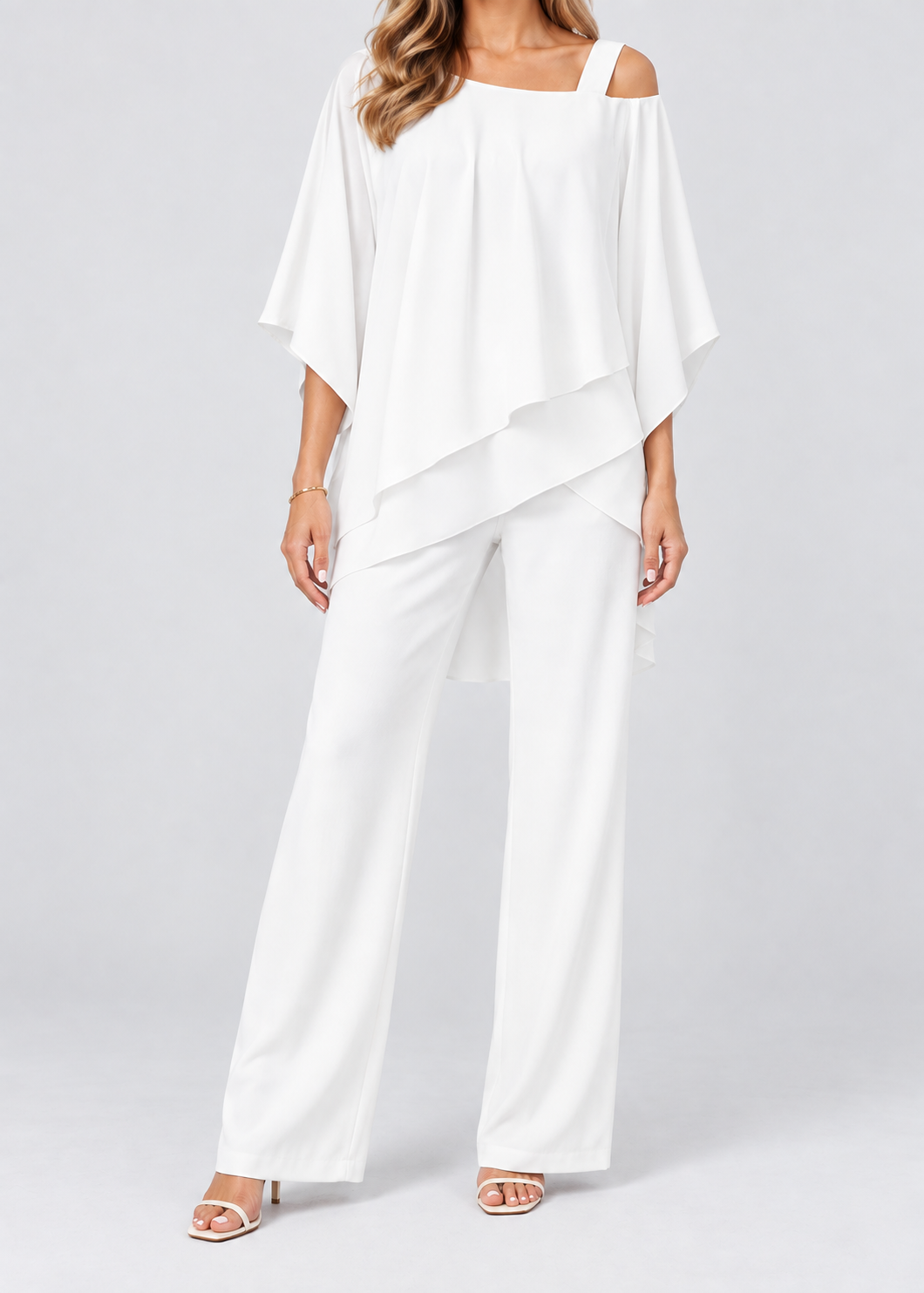 Cold Shoulder Wide Leg Jumpsuit | Women | Stylish Design | Comfortable Fit | Casual & Evening Wear | Steven & Levon