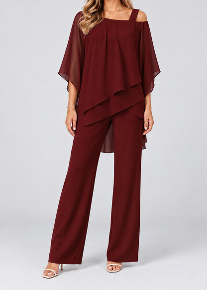 Cold Shoulder Wide Leg Jumpsuit | Women | Stylish Design | Comfortable Fit | Casual & Evening Wear | Steven & Levon