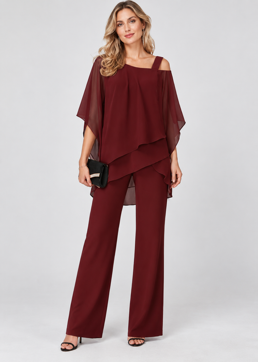 Cold Shoulder Wide Leg Jumpsuit | Women | Stylish Design | Comfortable Fit | Casual & Evening Wear | Steven & Levon