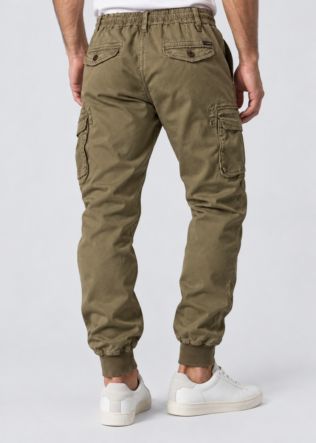 Men’s Drawstring Cargo Joggers | Cuffed Utility Trousers | Relaxed Fit | Casual Streetwear | Steven & Levon
