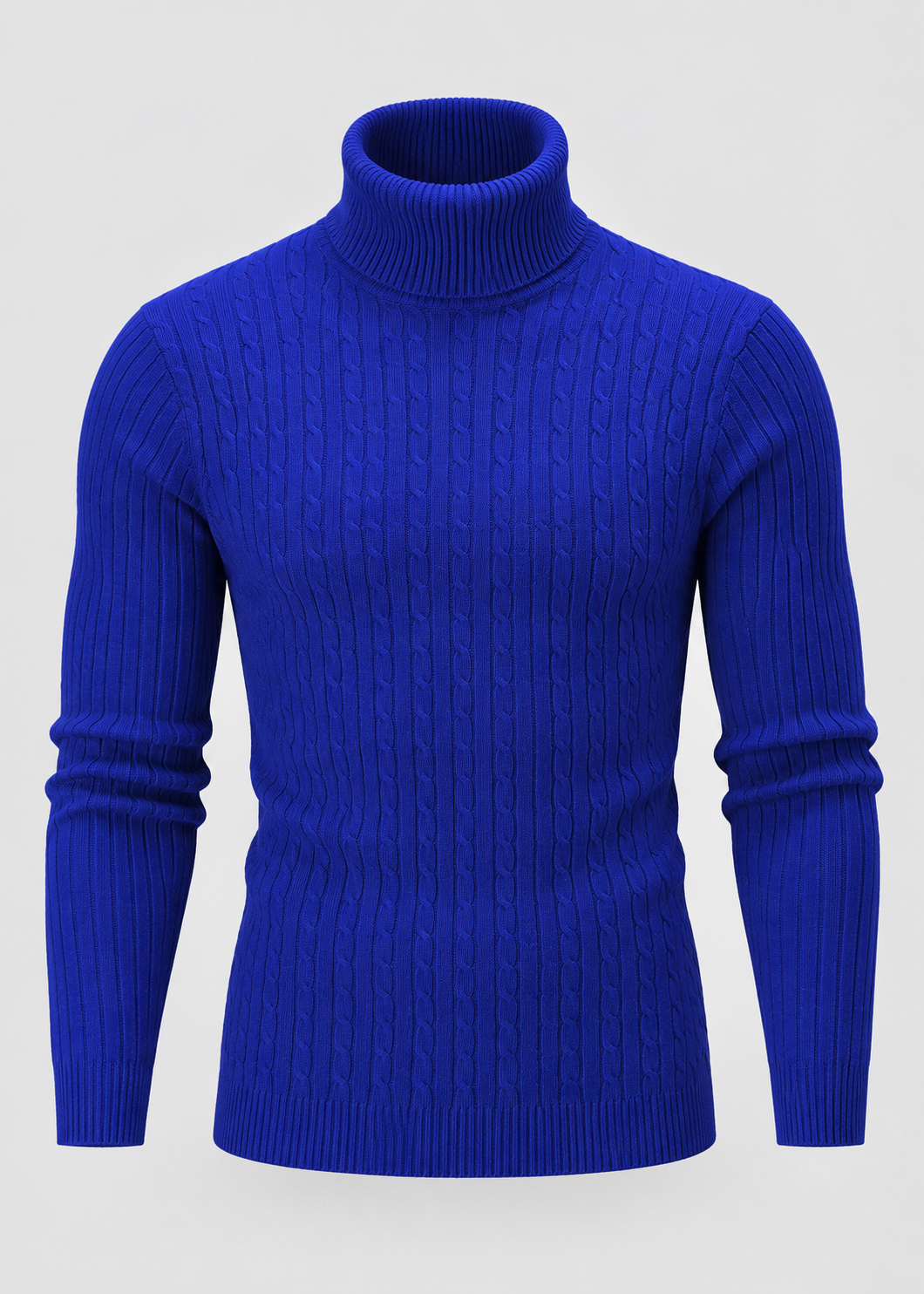 Men’s Turtleneck Sweater | Polyester Fabric | Slim Fit Roll Neck | Steven & Levon