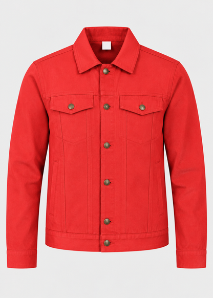 Men's Long Sleeve Cotton Jacket | Lightweight Fabric | Collared Zip-Up | Smart Casual Outerwear | Steven & Levon