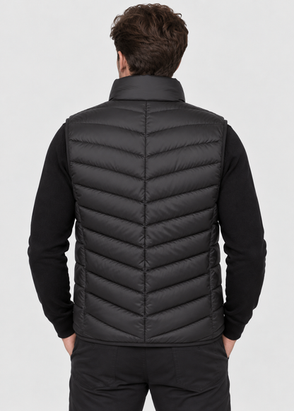 Men's Quilted Gilet Vest | Lightweight | Zip Front | Insulated | Smart Casual Outerwear | Steven & Levon