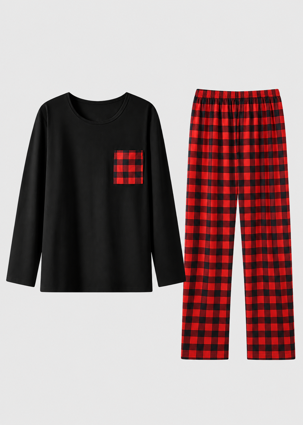 Men's Checkered Pajama Set | Long Sleeve | Relaxed Fit Sleepwear | Steven & Levon
