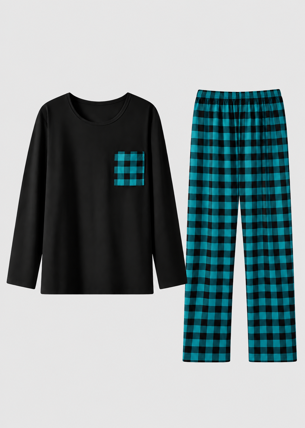 Men's Checkered Pajama Set | Long Sleeve | Relaxed Fit Sleepwear | Steven & Levon