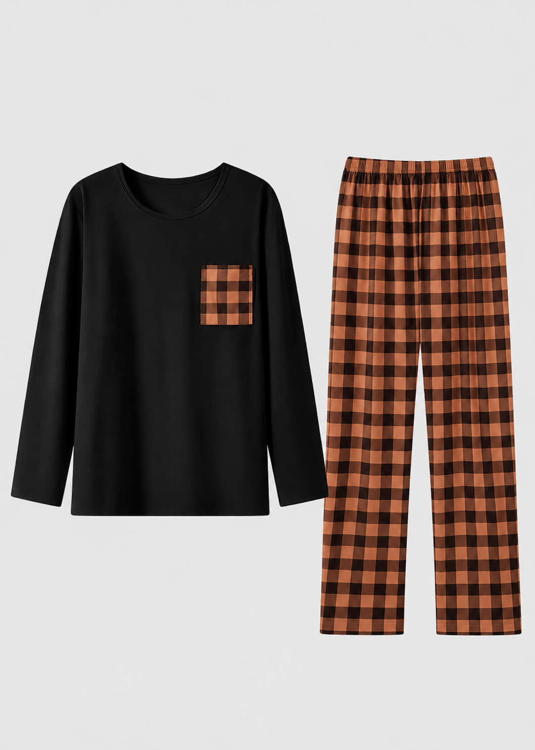 Men's Checkered Pajama Set | Long Sleeve | Relaxed Fit Sleepwear | Steven & Levon