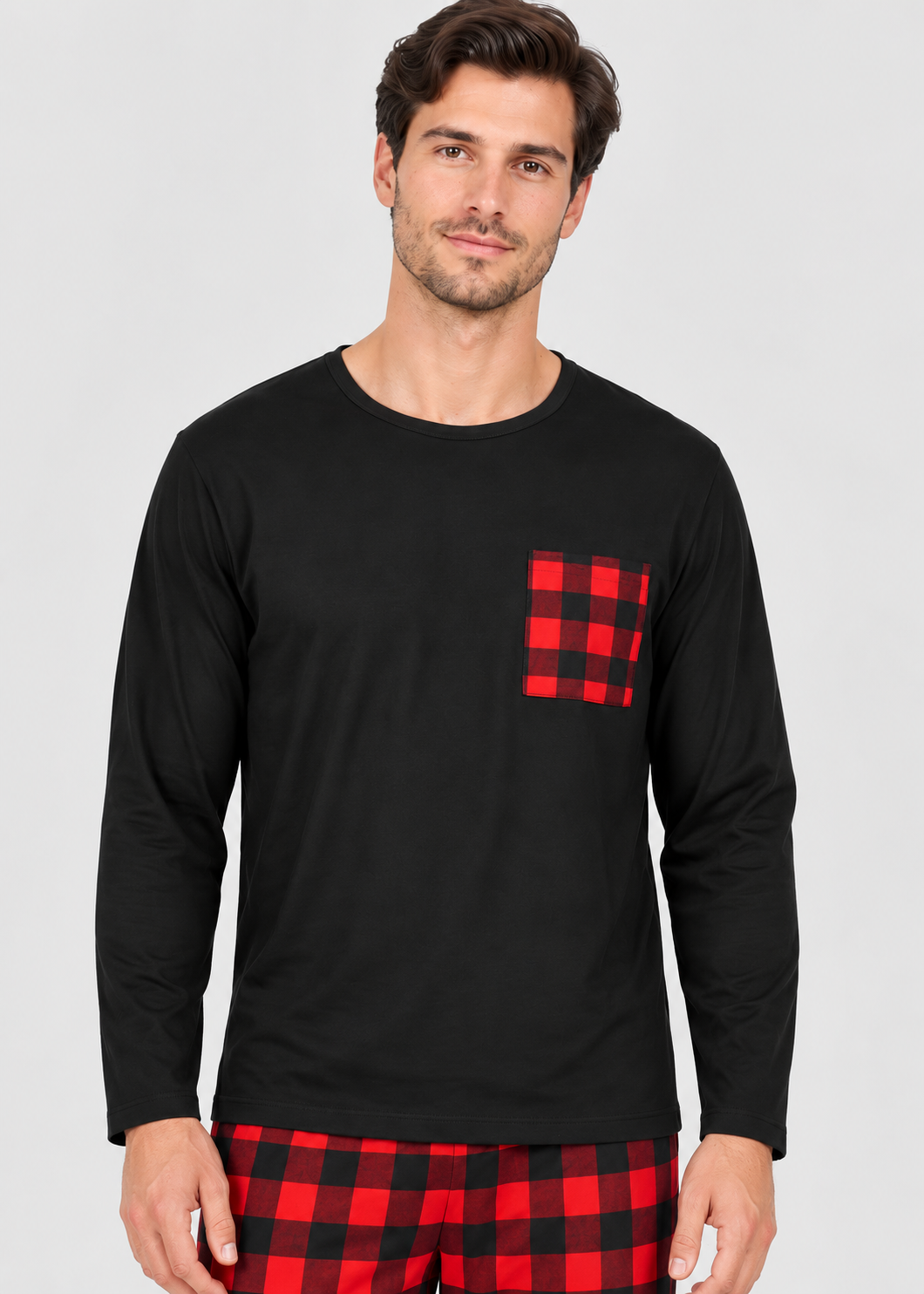 Men's Checkered Pajama Set | Long Sleeve | Relaxed Fit Sleepwear | Steven & Levon