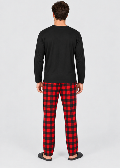 Men's Checkered Pajama Set | Long Sleeve | Relaxed Fit Sleepwear | Steven & Levon