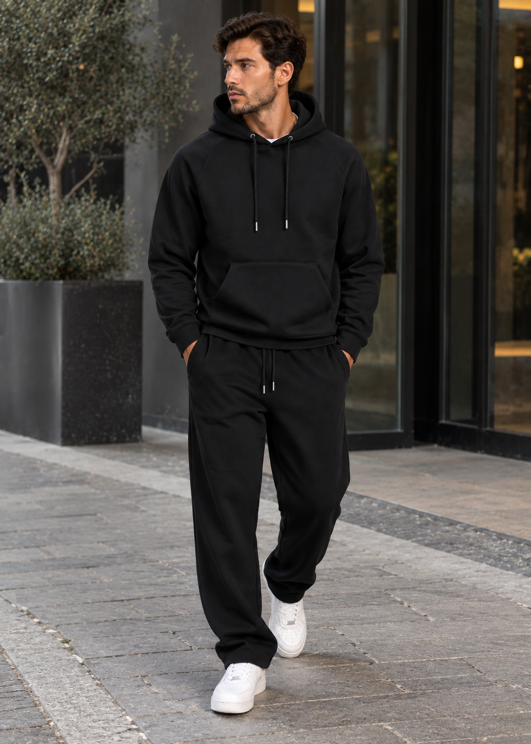 Men’s Hoodie & Jogging Set | Men | Soft Cotton Blend | Casual Fit & Drawstring Waist | Steven & Levon