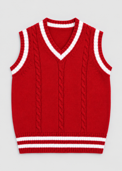 Sweater Vest | Men | V Neck Ribbed Trim | Regular Fit Layering Top | Steven & Levon