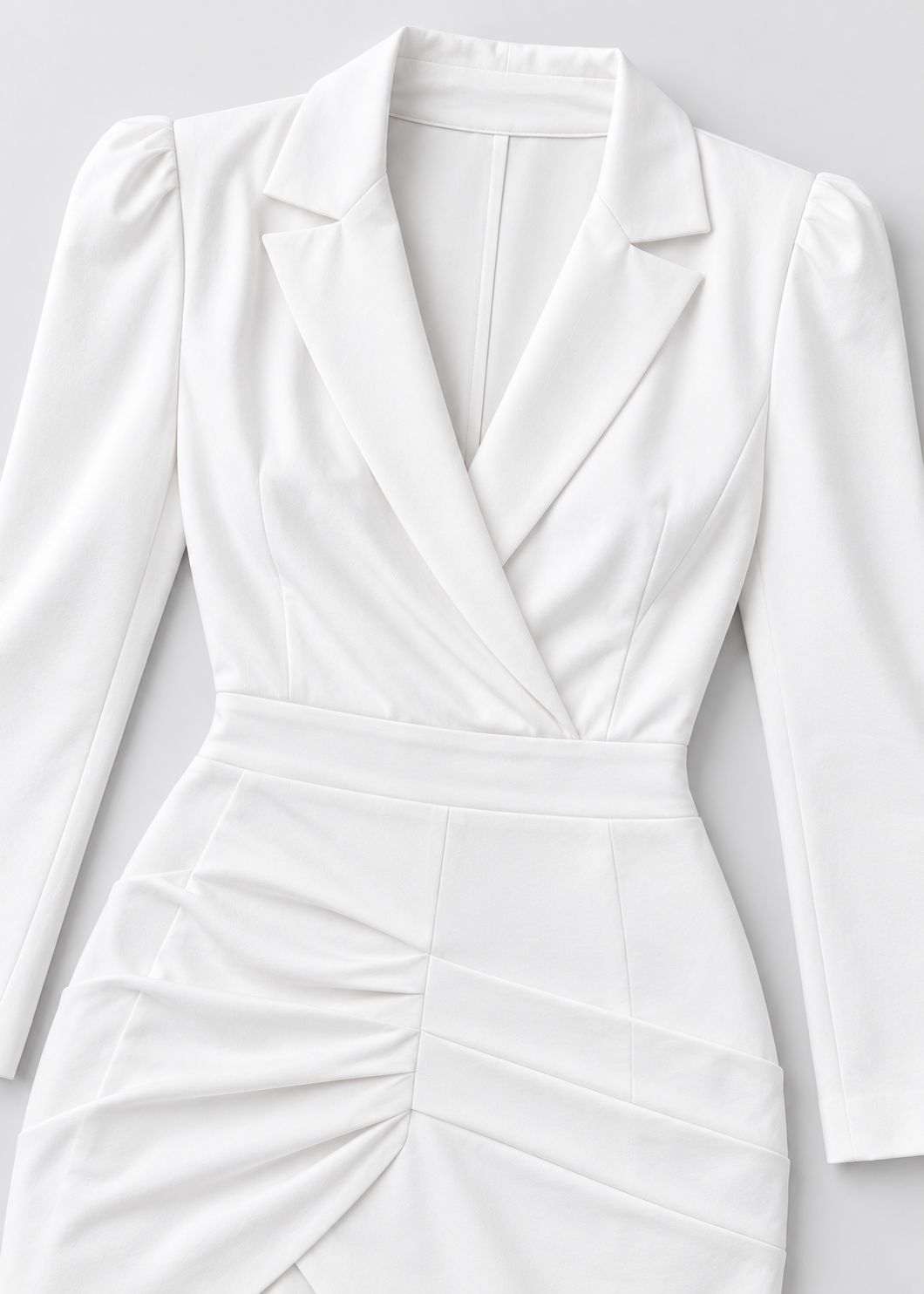 Woman's Blazer Mini Dress | Structured Long Sleeve | V Neck Party Dress | Tailored Fit Evening Wear | Steven & Levon