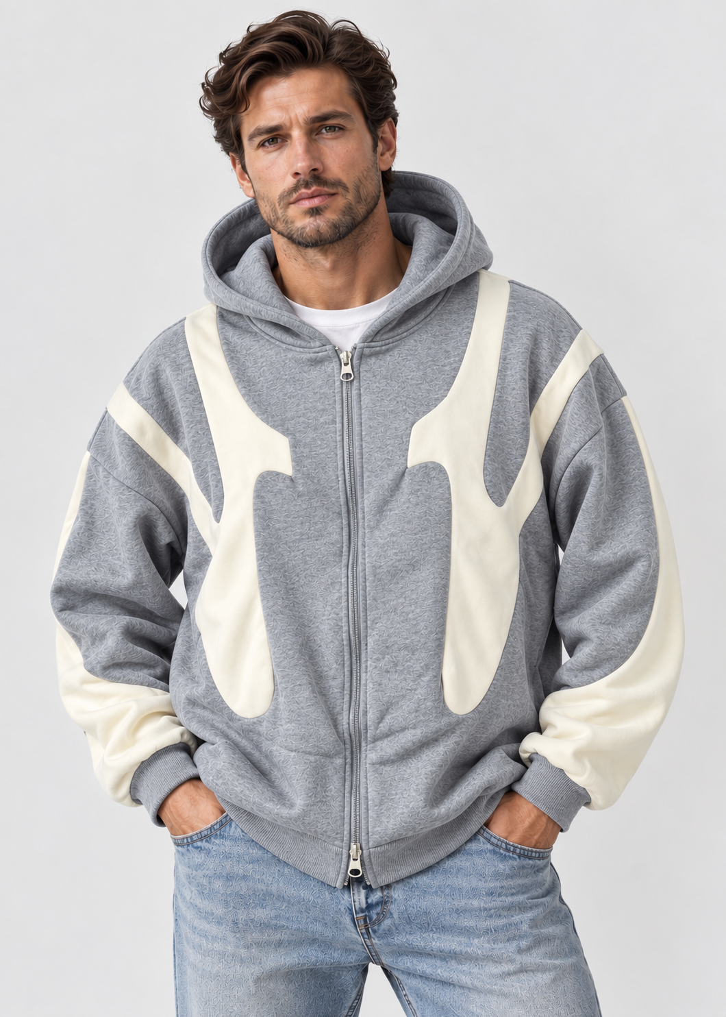 Oversized Streetwear Hoodie | Y2K Graphic | Men | Polyester | Contrast Design | Steven & Levon