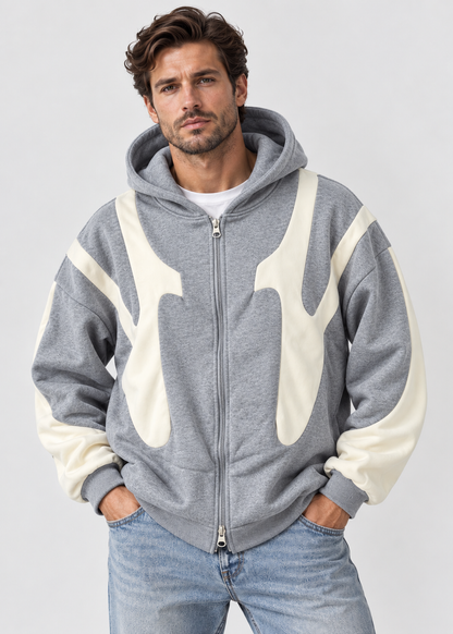 Oversized Streetwear Hoodie | Y2K Graphic | Men | Polyester | Contrast Design | Steven & Levon
