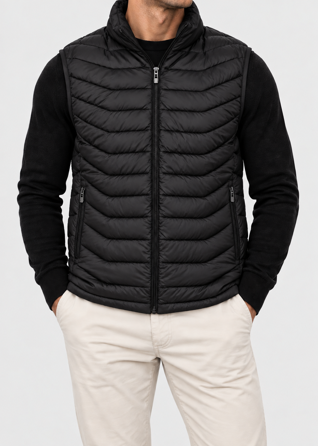 Men's Quilted Padded Bodywarmer | Lightweight Zip Front Gilet | Insulated | Steven & Levon