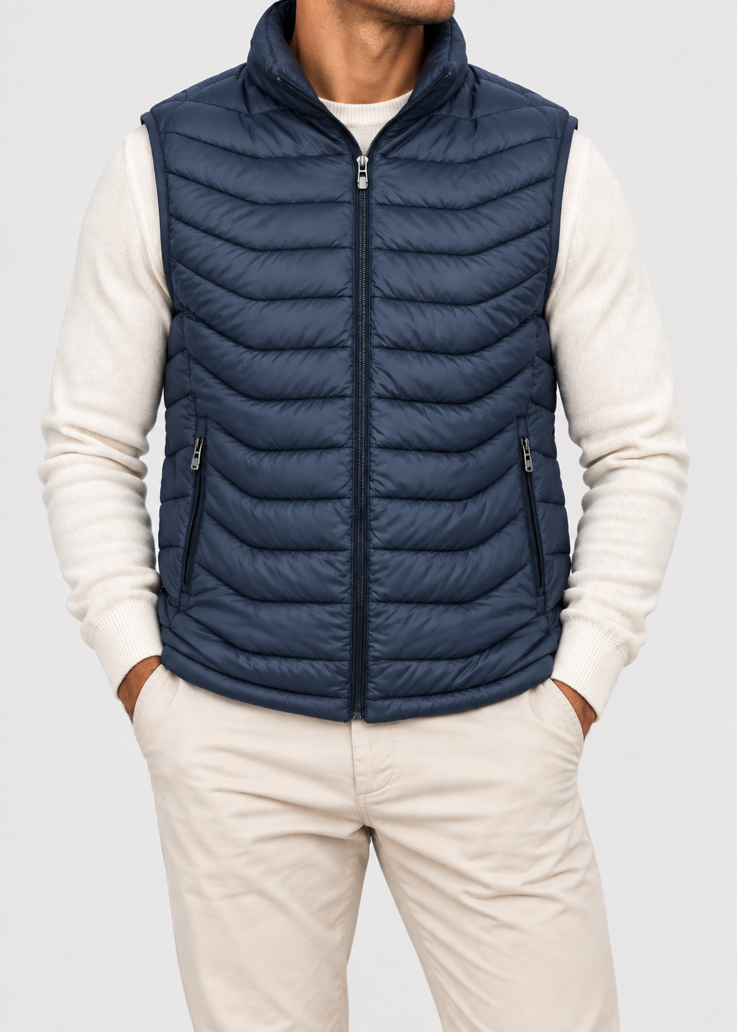 Men's Quilted Padded Bodywarmer | Lightweight Zip Front Gilet | Insulated | Steven & Levon