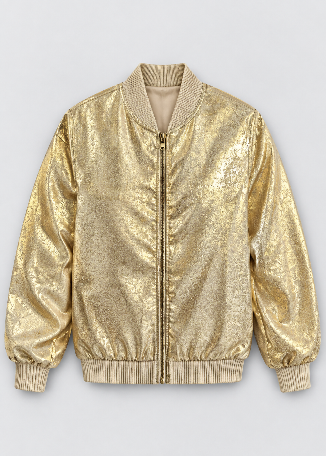Shiny Bomber Jacket | Women | Zip Front | Lightweight Outerwear | Steven & Levon