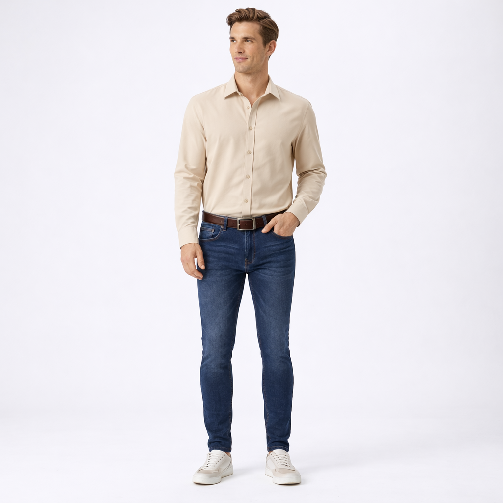 Slyndex - Slim Fit Skinny Pencil-Leg Jeans Everyday Casual Wear