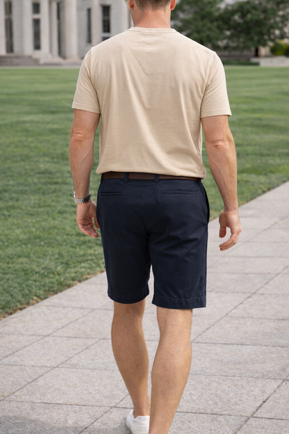 Men's Tailored Stretch Smart Casual Shorts | Lightweight Flexible Fit | Summer Chino Shorts | Steven & Levon