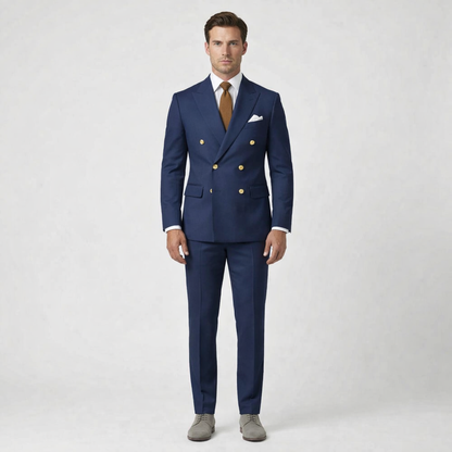 Dapavio | Business Suit Men | Double Breasted Slim Fit