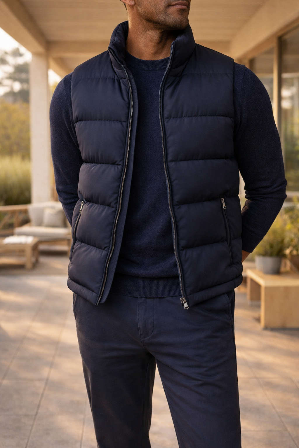 Men's Quilted Padded Bodywarmer | Gilet | Zip Closure | Insulated Vest | Steven & Levon