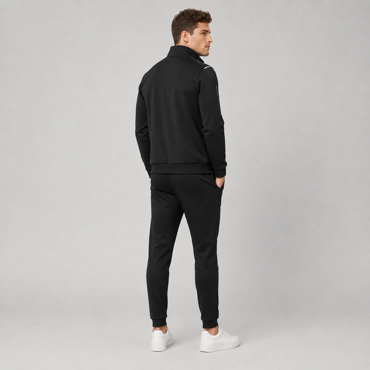 Mens Tracksuit | Zip Up Stand Collar | Casual Jacket and Jogger Trousers Two Piece Set | Steven & Levon