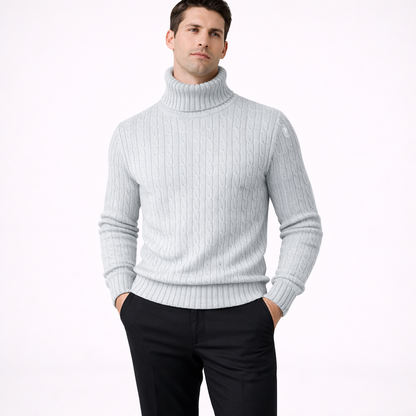 Heidi Men's Turtleneck Sweater | Slim Fit Warm Winter Knit Pullover