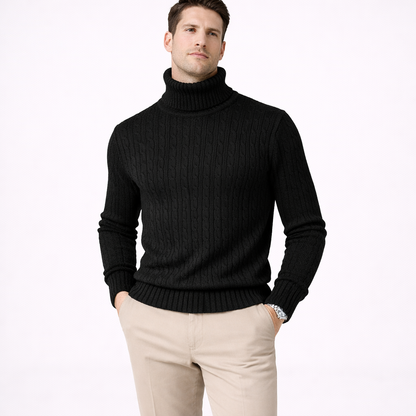 Heidi Men's Turtleneck Sweater | Slim Fit Warm Winter Knit Pullover