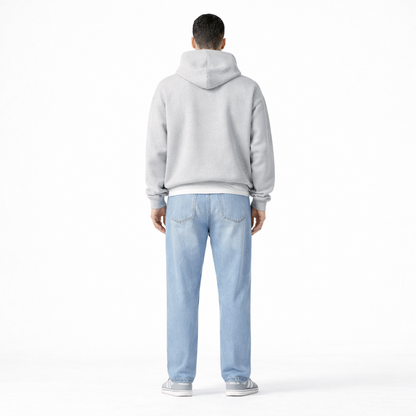 Driftway - Loose Straight Leg Drawstring Jeans  Everyday Casual Wear