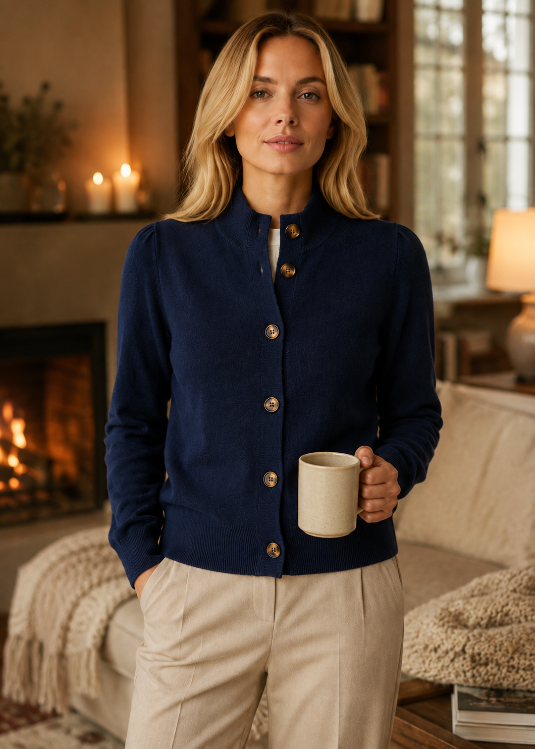 Women's Soft Knit Cardigan | Women | Button-Up Lightweight Sweater | Comfortable Fit | Steven & Levon
