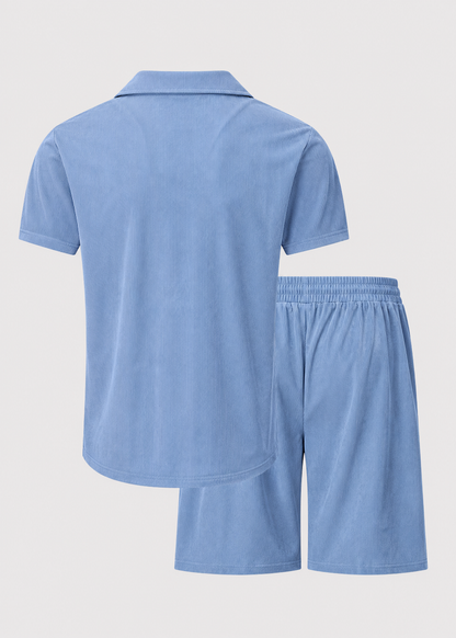 Men's Cuban Outfit Set | Collar Co-Ord Set | Men | Lightweight Cotton Blend | Steven & Levon